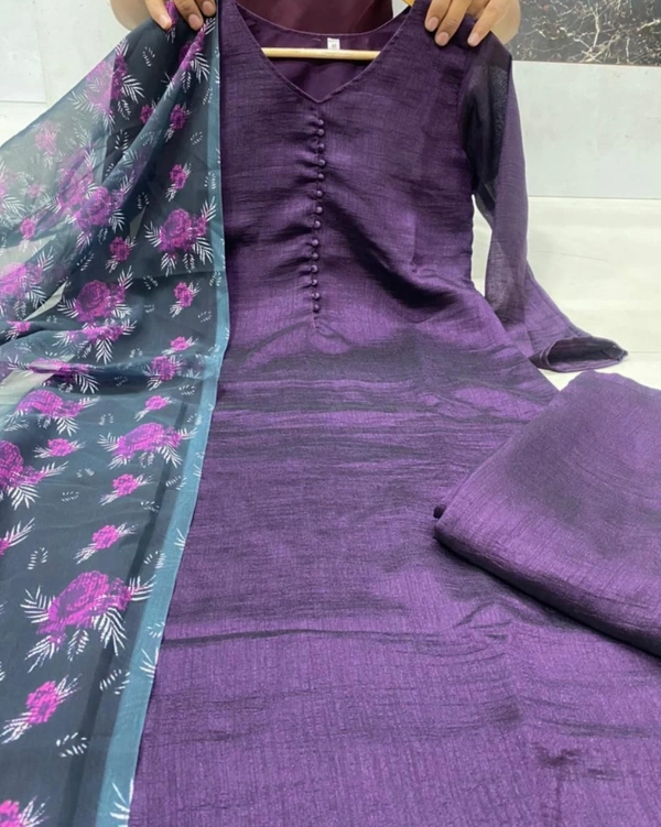 Launching New Kurti Pant Dupatta Set - 2XL, Wine