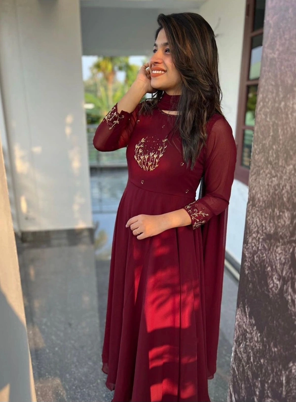 New Launching Super Hit beautiful gown with duppata  - XL