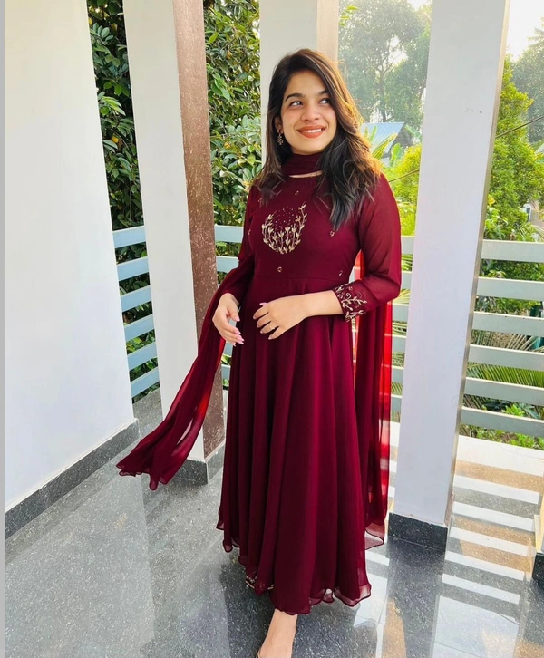 New Launching Super Hit beautiful gown with duppata  - 2XL