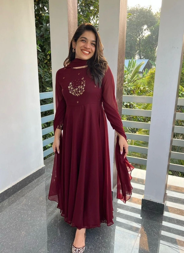 New Launching Super Hit beautiful gown with duppata  - 2XL