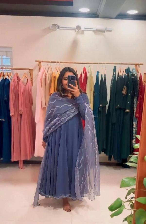 Beautiful Grey Anarkali - M