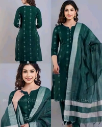 Khadi cotton daily wear kurta sets - Black, S