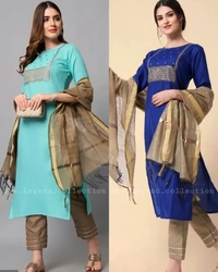 Daily Wear Kurta Set - Green, XS