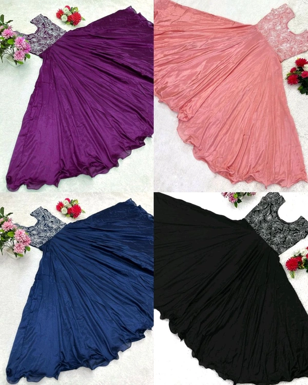 Trendy Embroidered Work and Beautiful - Black, XL