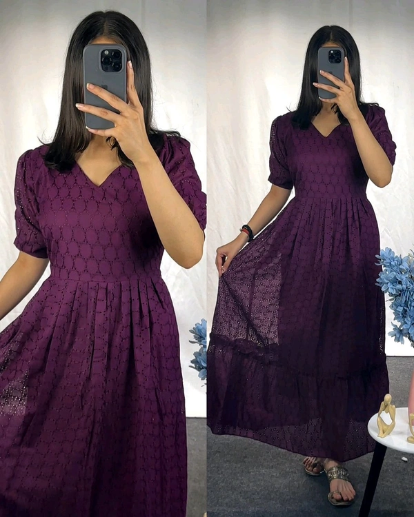 Trendy Elegance Hakoba Maxi - Wine, M