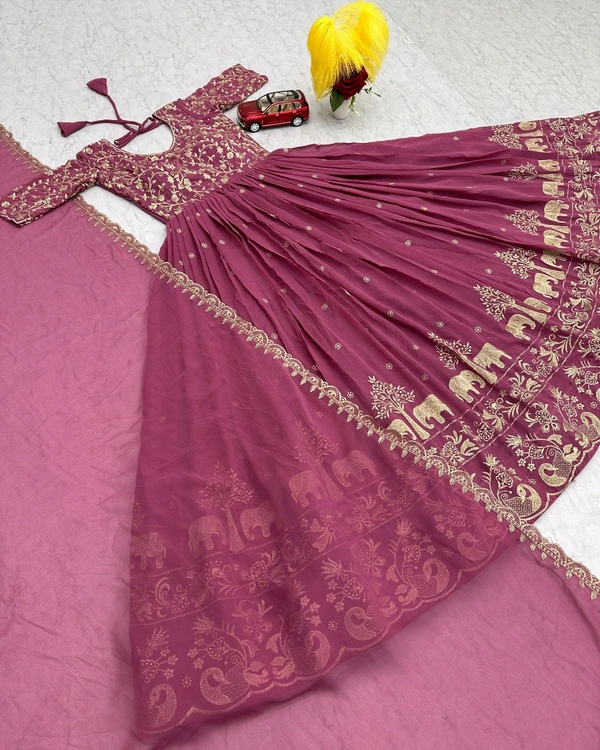 Launching New Festival Gown - Hibiscus, 2XL
