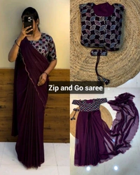 Zip and Go saree - Black, XS