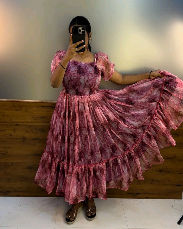 Cinderella Organza Gown  - Pink, XS