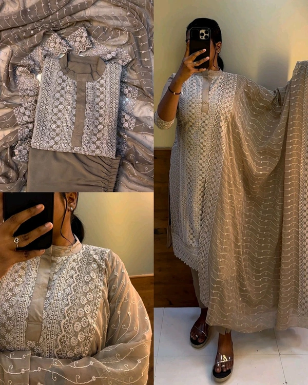 Fully stitched chikankari set - Nomad, 3XL
