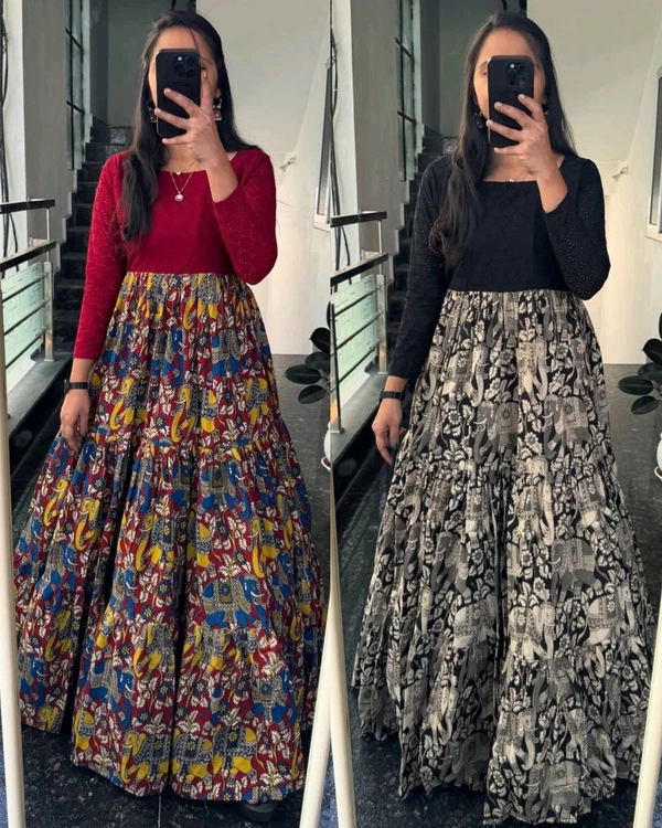 Traditional Wear Anarkali - M, Maroon