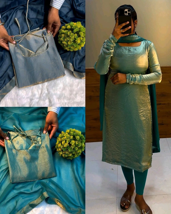 Trending space silk Kurtis 😍 - Pine Green, S