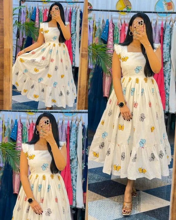 Lunching New Super Stylish And Trendy Maxi - White, 2XL