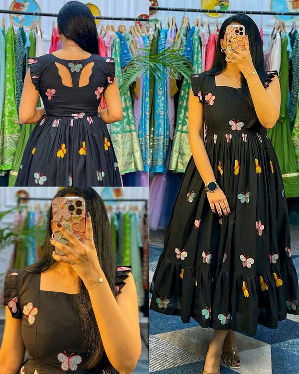 Lunching New Super Stylish And Trendy Maxi - Black, L