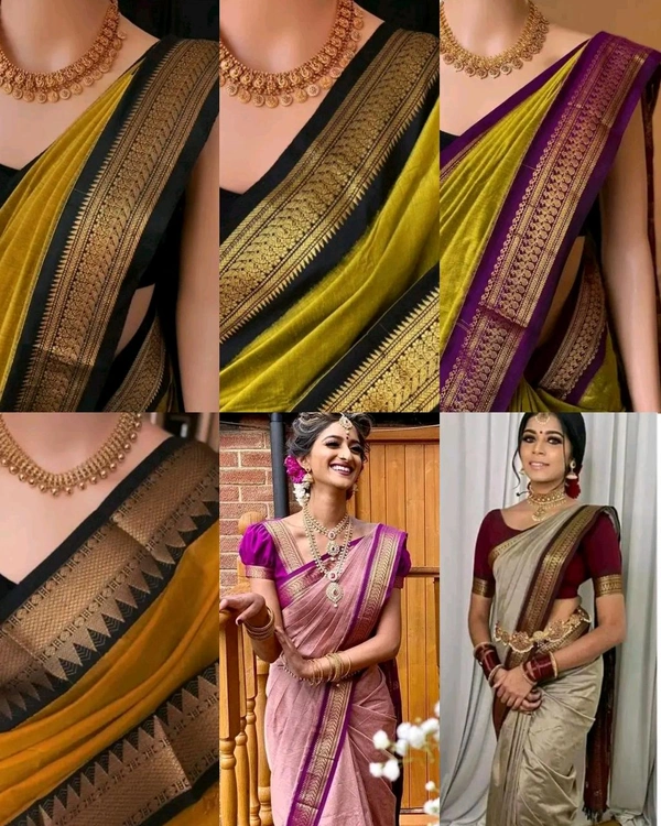 TRENDY SAREE - Free Size, 1st Yellow