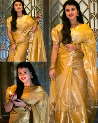 BANARASI SOFT PATTA NITA PATTU TISSUE SAREE - Fountain Blue, Free Size