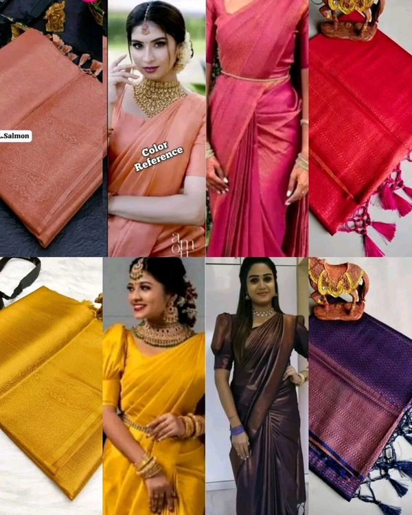 COPPER SOFTY Kubera Pattu Saree - Tony's Pink, Free Size