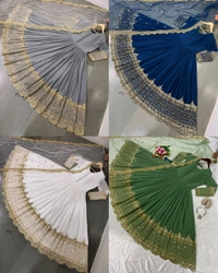 Launching New Designer Party Wear Look Gown - Wine Berry, XL