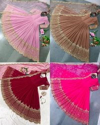 Launching New Designer Party Wear Look Gown - Wine Berry, XL