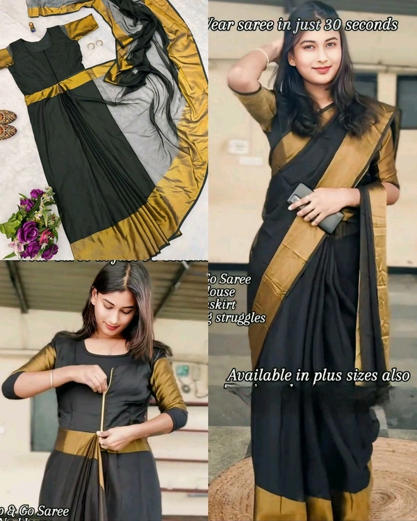 New Trending Zip & Go saree - 2XL