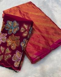 Trendy Beautiful Sarees - Free Size, Teal