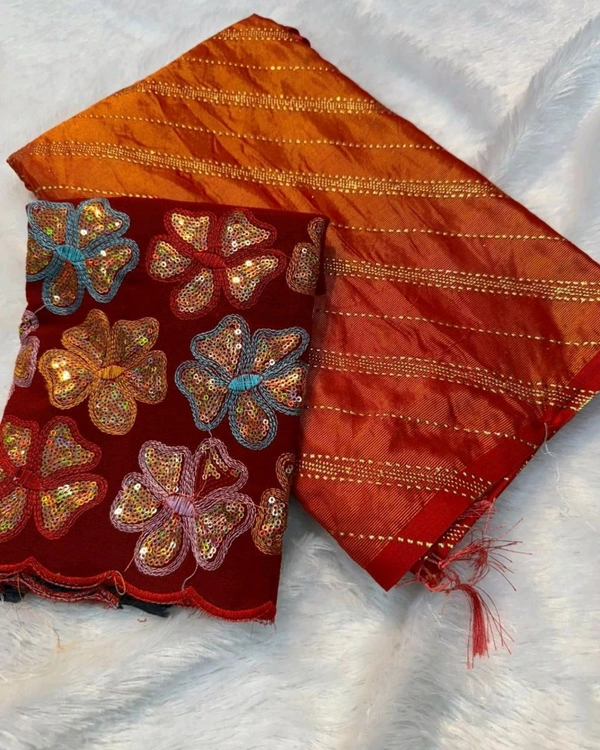Trendy Beautiful Sarees - Free Size, Teal
