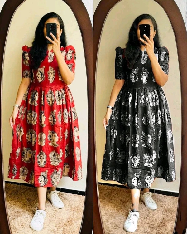 Introducing Beautiful prints of pure and rich Soft Cotton Gown - Black, 2XL