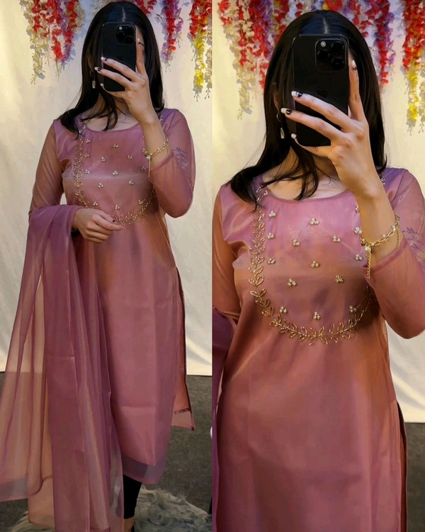 Trending Sparkle Handwork look for Festival Wear - Pink, M