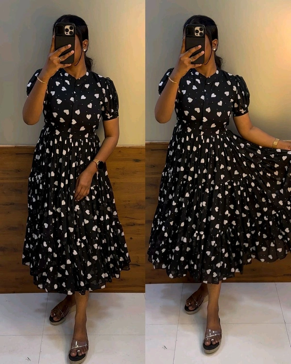Valentine’s Day special Heart Midi - Black, 3XL