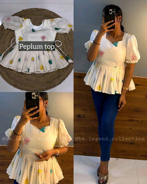 Trendy Tops - White, XS