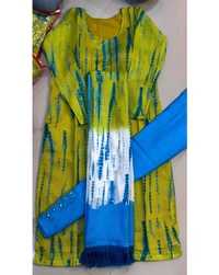 Colourfull Kurti Dupatta & Pant Set - 3XL
