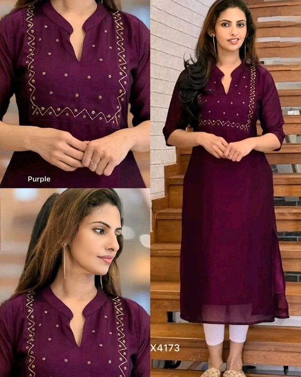 New launching festival special kurti - Purple, 2XL