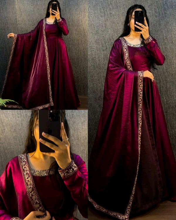 Trendy New Launching Festival Special Women Dresses - Tyrian Purple, M