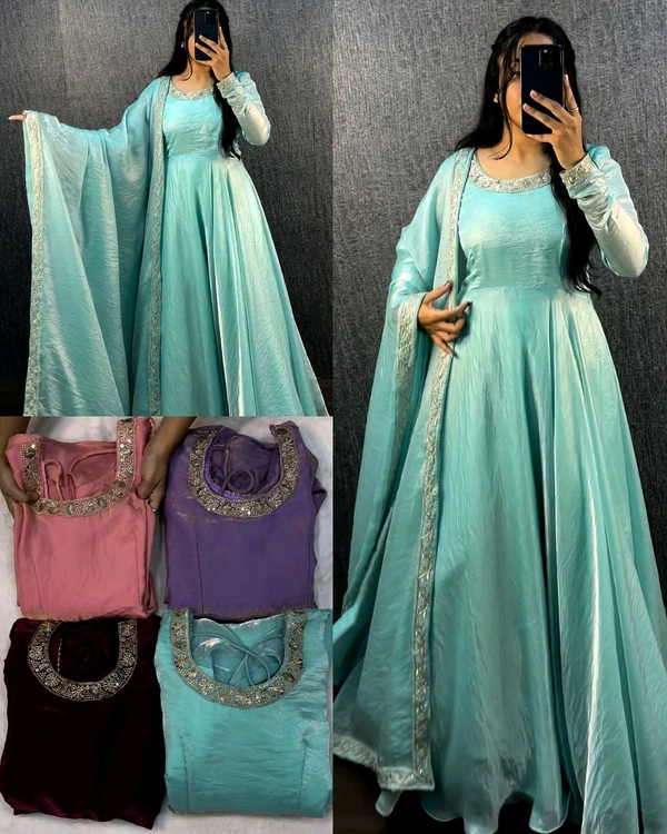Trendy New Launching Festival Special Women Dresses - Blue, 2XL