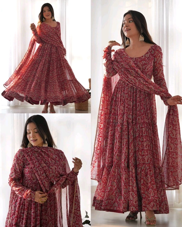 Pretty Elegant Women Dresses - Maroon, L