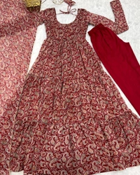 Pretty Elegant Women Dresses - Maroon, XL