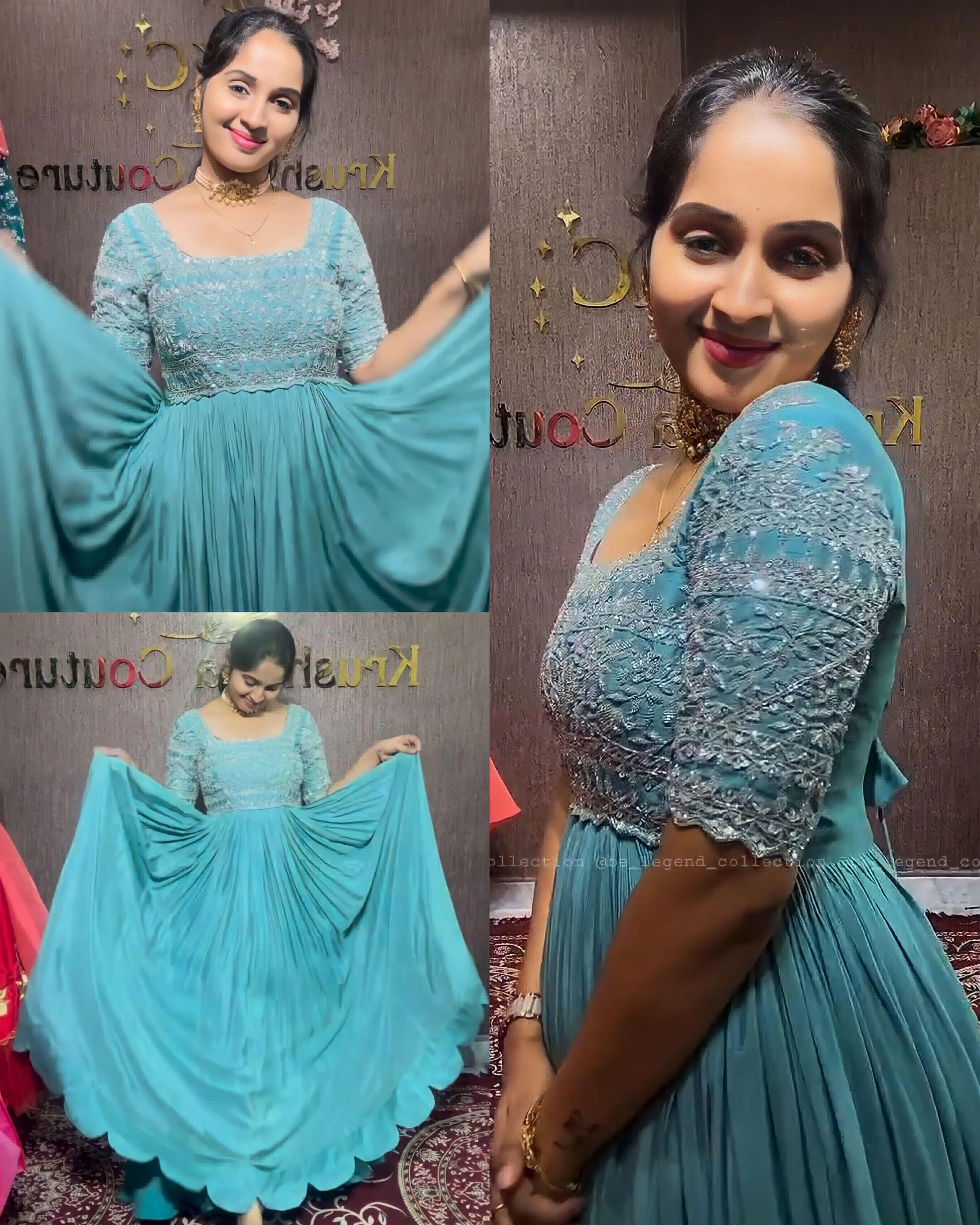 New Designer Party Wear Look Heavy Devsena Sulk With Embroidery Sequence  Work Gown With Diamond Handwork with Dupatta