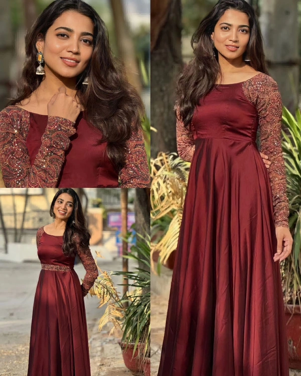 Diamond New Gown With Belt - 3XL