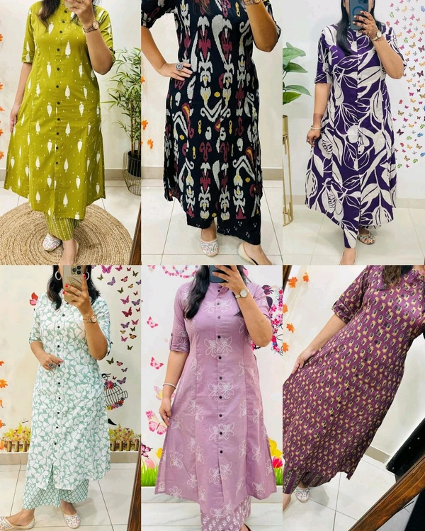 Launching Designer Co-Ords set in *Aline kurti pattern paired with Ankle length pant - White, M