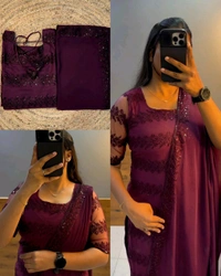 Trendy Net Embroidered kurti + dupata
- Choco, S