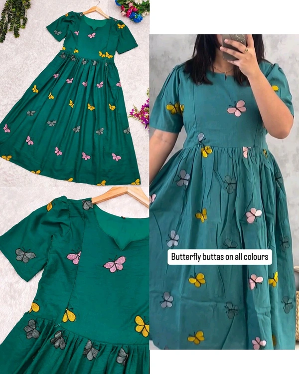Amazing surprise MOM’s BUTTERFLY Feeding Gown
- Teal, 2XL