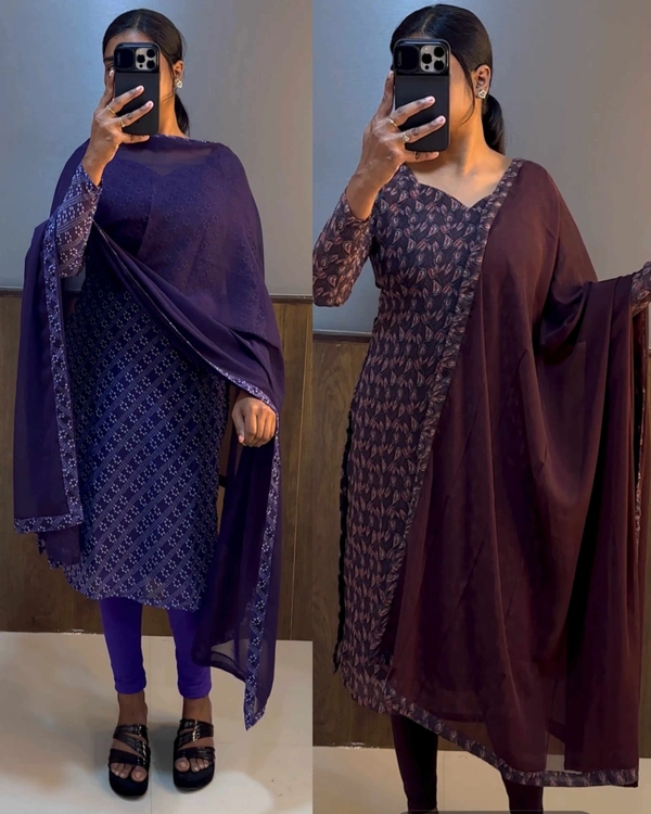 Trendy Kurta Set - Morocco Brown, XL