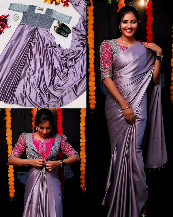 New Trending Zip & Go saree With Rich Digital Print Saree
