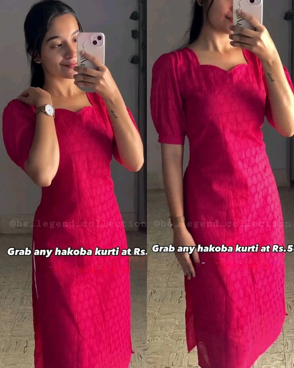 The Hakoba Cotton Daily Wear Kurti - Night Shadz, 2XL