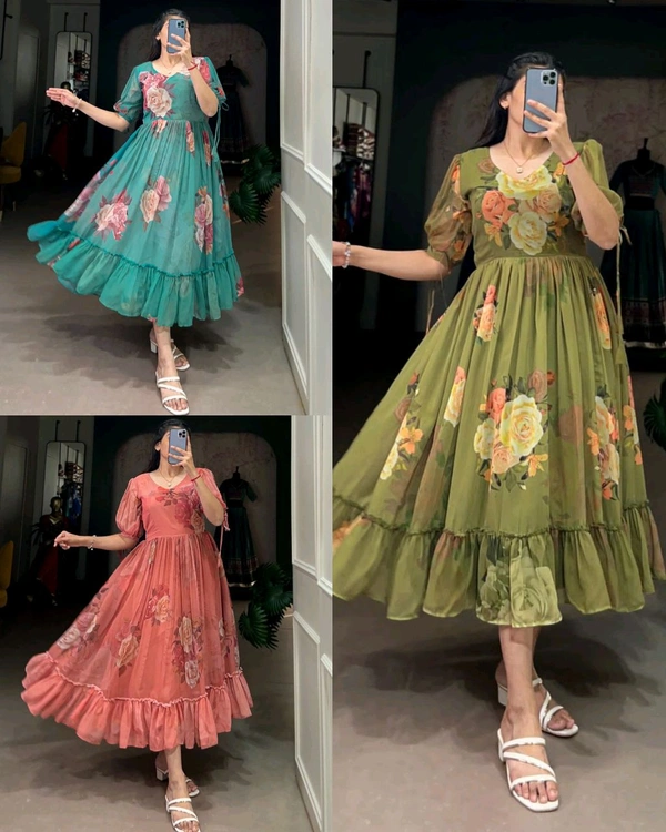 BEAUTIFUL FLORAL MAXI 🌺 🌺 - Green Smoke, 2XL