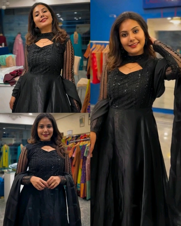New Way Style & Unique Design New Anarkali Suit
- Black, XL