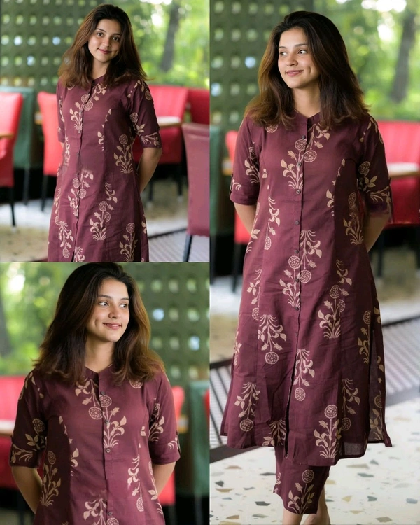 Launching Designer Co-Ords set in *Aline kurti pattern paired with Ankle length pant - Castro, L