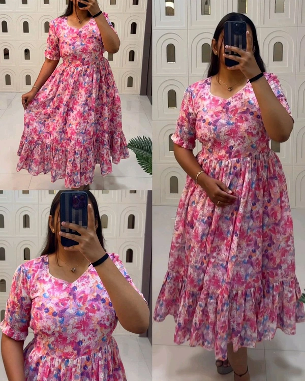 Summer Wear Trending Hakuba Maxi Dress - Pink, S