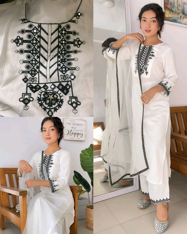 Trendy White Couple Dress🤍 - ORDER SEPARATE - White Men Shirt, XL