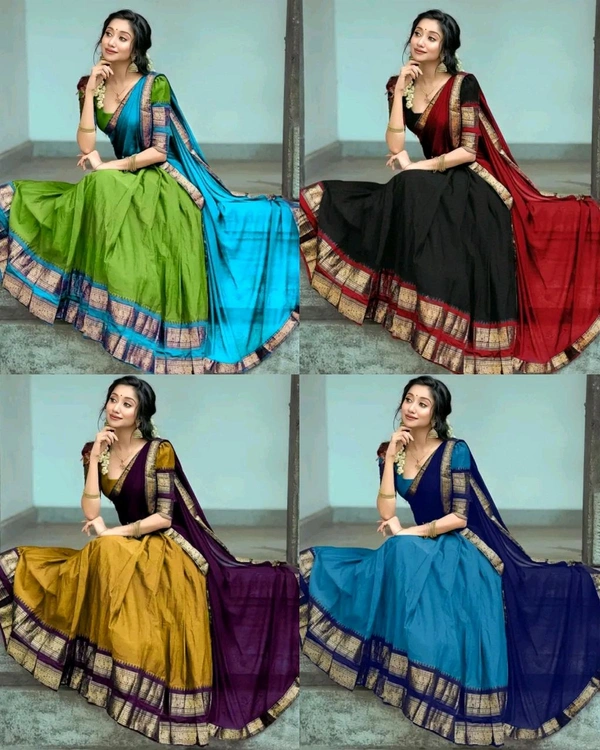 South Indian Traditional Half Saree
- Gold, Free Size