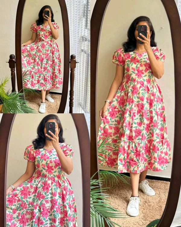 Introducing Beautiful prints of pure and rich Soft Cotton - Pink, S